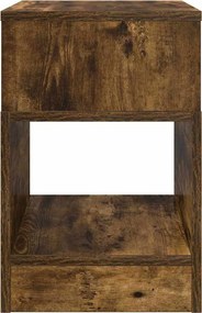 vidaXL End Table Καπνιστό Δρύς 30,5 x 30 x 45 εκ Επεξεργασμένο ξύλο