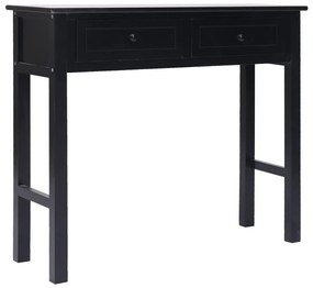 Τραπέζι Κονσόλα Μαύρο 90 x 30 x 77 εκ. Ξύλινο - Μαύρο
