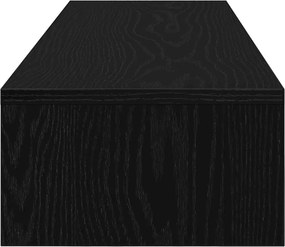 vidaXL Βάση Οθόνης με Συρτάρια Μαύρη Δρυς 100x27x15 εκ. από Τεχνητό Ξύλο