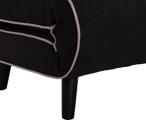 ΠΟΛΥΘΡΟΝΑ ΚΡΕΒΑΤΙ BRAXTON HM8425.03 ΜΑΥΡΟ ΥΦΑΣΜΑ 78x88x78Υεκ.