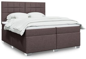 ΚΡΕΒΑΤΙ BOXSPRING ΜΕ ΣΤΡΩΜΑ ΣΚΟΥΡΟ ΚΑΦΕ 200X200 ΕΚ. ΥΦΑΣΜΑΤΙΝΟ 3292898