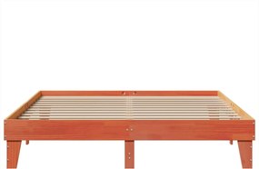 vidaXL Σκελετός Κρεβ. Χωρίς Στρώμα Καφέ Κεριού 200x200 εκ Μασίφ Πεύκο