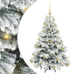 vidaXL Τεχνητό Χριστουγεννιάτικο Δέντρο Λευκό 120 cm ΠΕ και PVC