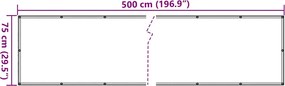 vidaXL Περίφραξη Μπαλκονιού Προστατευτική Ανθρακί 500x75 εκ. από PVC
