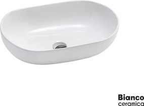 Bianco Ceramica Loop 32055 White 57,5x36,5 - Επιτραπέζιος νιπτήρας μπάνιου