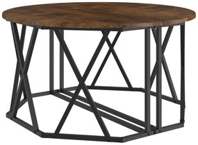 vidaXL Τραπεζάκι καφέ από Καπνιστή Δρυ, 80x80x42 εκ., Φτιαγμένο από ξύλο
