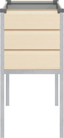 vidaXL Γλάστρα Ελεφαντόδοντο 100 x 45 x 90 εκ. Επικαλυμμένος Χάλυβας