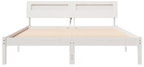 vidaXL Σκελετός Κρεβατιού Λευκό 160 x 200 cm Συμπαγές ξύλο πεύκου