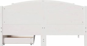 vidaXL Σκελετός Κρεβ. Χωρίς Στρώμα Λευκό 140x200 εκ Μασίφ Πεύκο