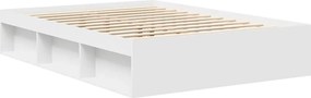 vidaXL Πλαίσιο Κρεβατιού Λευκό 140 x 190 εκ.