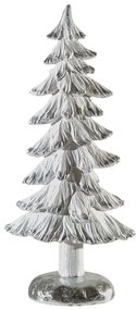 Χριστουγεννιάτικο Διακοσμητικό Δέντρο Polyester Λευκό-Ασημί 14x8x32εκ. Zen Collection 25.41.51880