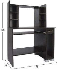 ΓΡΑΦΕΙΟ ΥΠΟΛΟΓΙΣΤΗ CHARLEY ZEBRANO HM2039.01 100x55x136 εκ.