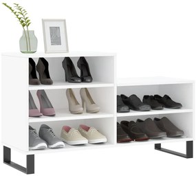 vidaXL Παπουτσοθήκη Λευκή 102x36x60 εκ. από Επεξεργασμένο Ξύλο