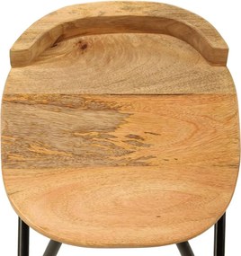 vidaXL Σκαμπό Μπαρ 2 τεμ. από Μασίφ Ξύλο Μάνγκο