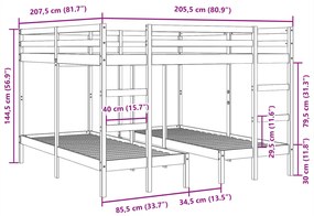 ΤΡΙΠΛΗ ΚΟΥΚΕΤΑ ΚΑΦΕ ΚΕΡΙΟΥ 200X200/80X200 ΕΚ. ΜΑΣΙΦ ΞΥΛΟ ΠΕΥΚΟΥ 3308585