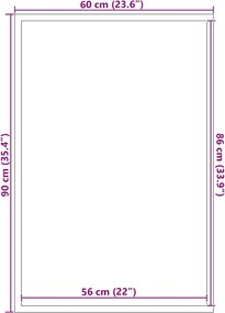 vidaXL Πατάκι Εισόδου Μαύρο 60 x 90 εκ.