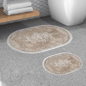 Bathmat Set (2 Pieces) 410616 - O - Beige Beige
White