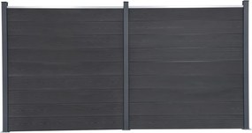 vidaXL Σετ Πάνελ Περίφραξης Καφέ 353x186 εκ. από WPC