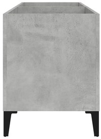 Δισκοθήκη Γκρι Σκυροδέματος 74,5x38x48 εκ. Επεξεργασμένο Ξύλο - Γκρι