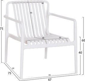 ΠΟΛΥΘΡΟΝΑ LOUNGE ΕΞΩΤ.ΧΩΡΟΥ MALEN HM6626.01 ΛΕΥΚΟ ΠΟΛΥΠΡΟΠΥΛΕΝΙΟ 67x75x75Υεκ