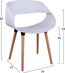 ΠΟΛΥΘΡΟΝΑ ΠΟΛΥΠΡΟΠΥΛΕΝΙΟΥ MAGGIE HM8600.01 ΣΕ ΛΕΥΚΟ ΧΡΩΜΑ 59x53x80Υ εκ.