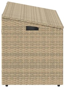 vidaXL Box αποθήκευσης κήπου Μπεζ 110x50x58 cm Poly Rattan