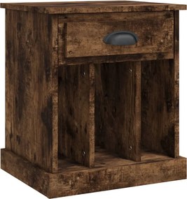 vidaXL Κομοδίνο Καπνιστή Δρυς 43x36x50 εκ.