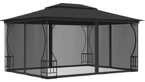 vidaXL Κιόσκι με Δίχτυα Ανθρακί 300 x 400 x 265 εκ.