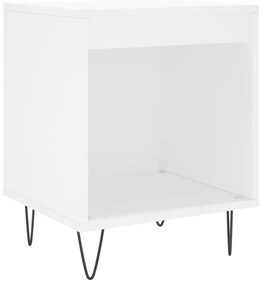 vidaXL Κομοδίνο Λευκό 40 x 35 x 50 εκ. από Επεξεργασμένο Ξύλο