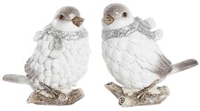 Χριστουγεννιάτικο Στολίδι DKD Home Decor Ρητίνη Fugl (13,5 x 7 x 12,5 cm) (x2)