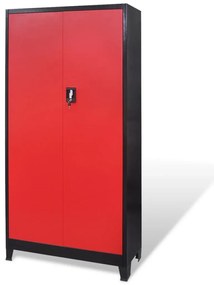 vidaXL Ντουλάπα Εργαλείων με Εργαλ. Μαύρη/Κόκκινη 90x40x180εκ Ατσάλ.