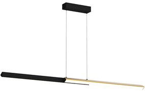 Φωτιστικό Οροφής - Ράγα 2559 120x200cm Dim Led 3200lm 44W 3000K Black-Brass