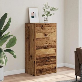 Sideboard με 6 συρτάρια Παλαιό ξύλο 50x34x96 cm Ξύλο μηχανής