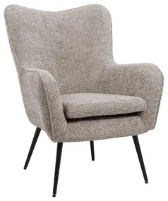 Armchair with Black Metal Legs Ivanna Fylliana Beige 69x68x90 cm