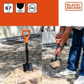 Φτυάρι Χειρός 67εκ. Black+Decker 871125223403