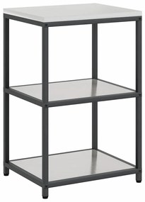 vidaXL Σετ Αποθήκευσης Κουζίνας με ράφι 2 pcs Ασημί 150 x 50 x 92 εκ.