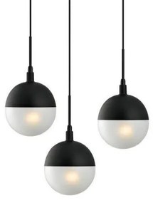 Κρεμαστό Φωτιστικό Οροφής 100-01132-07 Luma-100-01132-07-BLACK-Μαύρο 100-01132-07-BLACK