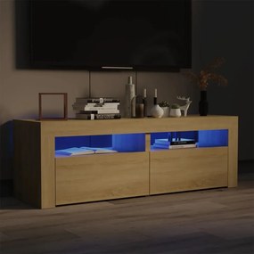 vidaXL Έπιπλο Τηλεόρασης με LED Sonoma Δρυς 120 x 35 x 40 εκ.