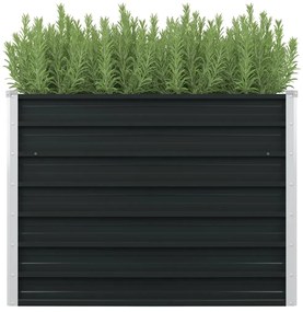 Ζαρντινιέρα Ψηλή Ανθρακί 100x100x77 εκ. Γαλβανισμένος Χάλυβας