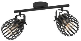 Φωτιστικό Σποτ Eglo 900662 GIRONA Μαύρο Ματ (Black Mat)|Μπρούτζινο (φυσικό) (Brass natural)