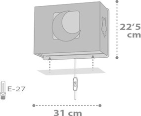 MoonLight Green τρίφωτο οροφής ράγας (63233NH)