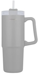 Κούπα Θερμός Με Λαβή & Καλαμάκι 900ml Homely Tumbler Pebble Grey 01-34542