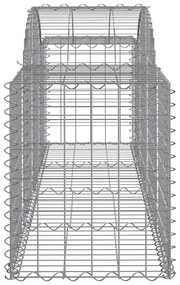 Συρματοκιβώτια Τοξωτά 30 τεμ. 200x50x60/80 εκ. Γαλβαν. Ατσάλι - Ασήμι