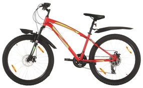 vidaXL Ποδήλατο Mountain 26'' Κόκκινο με 21 Ταχύτητες 36 εκ.