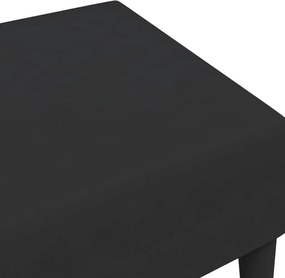 vidaXL Υποπόδιο Μαύρο 77x55x31 εκ. Βελούδινο