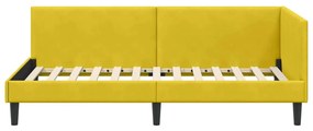 vidaXL Κρεβάτι Γωνίας Άλλο με κεφαλάρι Κίτρινο 90 x 200 cm