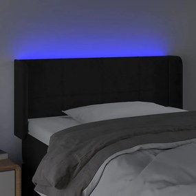 Κεφαλάρι Κρεβατιού LED Μαύρο 83x16x78/88 εκ. Βελούδινο 3123268