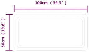 vidaXL Καθρέφτης Μπάνιου με LED 100x50 εκ.
