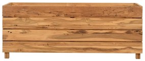 vidaXL Ζαρντινιέρα Υπερυψωμένη 100x40x38 εκ. Ανακυκλ. Ξύλο Teak/Ατσάλι