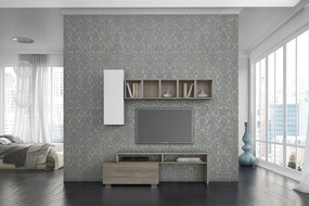 Σύνθεση σαλονιού "SMART 3A" σε χρώμα σταχτί-λευκό